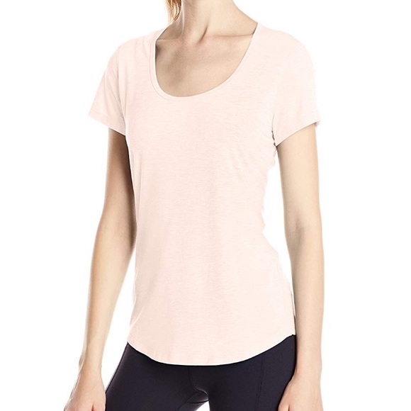 Lucy Short Sleeve Workout Tee, Pink Heather XS - Picture 8 of 8